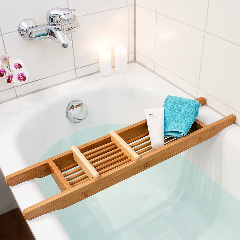Relaxdays Hängende Badewannenablage aus Holz & Bewertungen | Wayfair.de